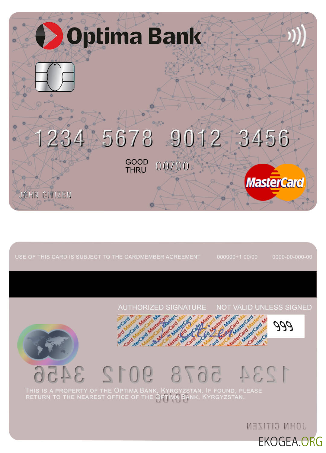 Kirghizistan Optima Bank mastercard